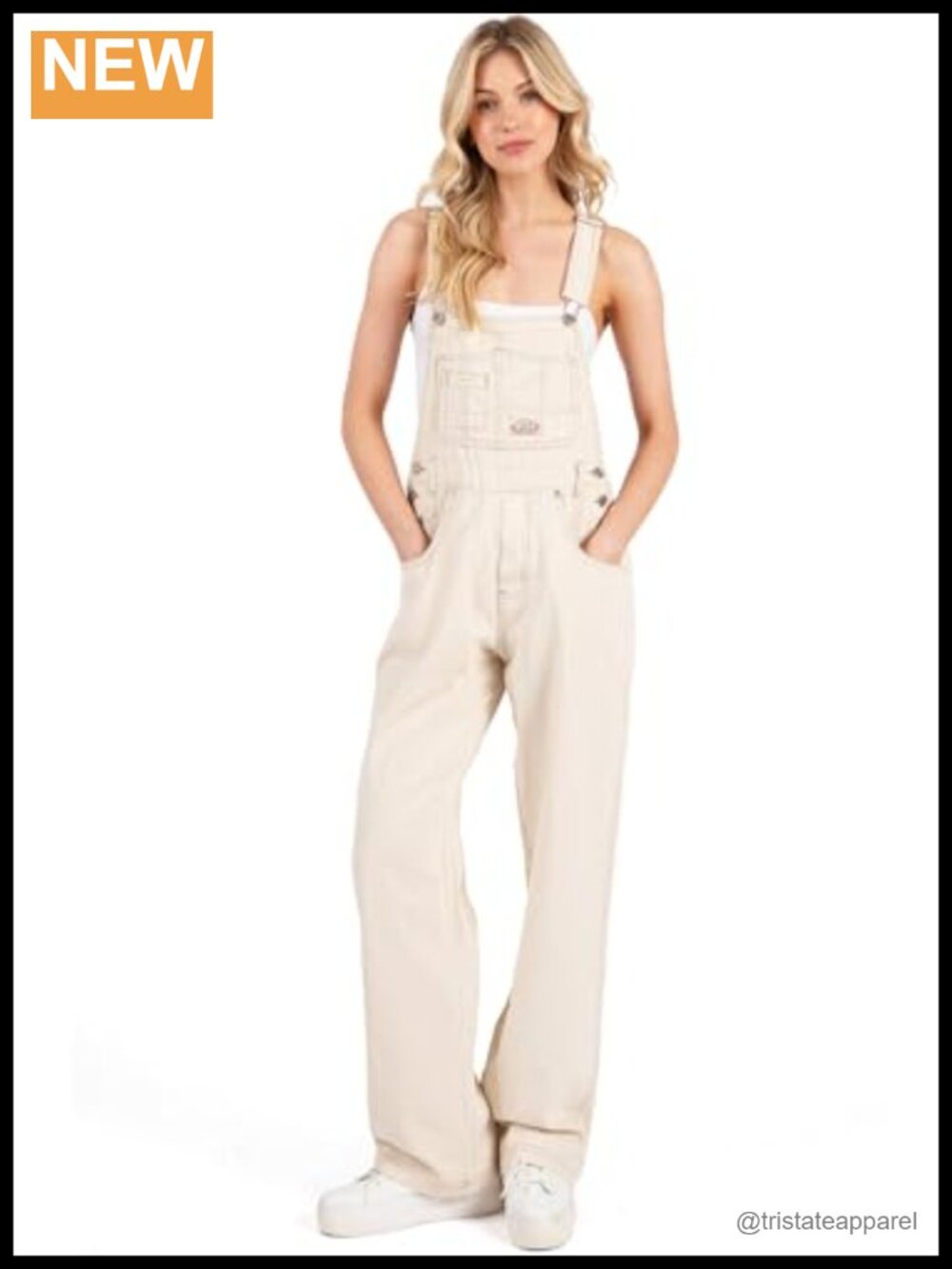 Wide-Leg Lightweight Cotton Canvas Overalls